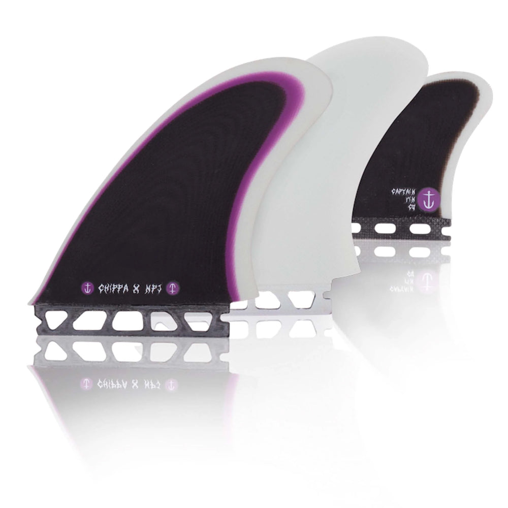 Captain Fin Co - Chippa Wilson + NPJ Twin Especial + Trailer - Large - Purple (Futures) Surfboard Fins Captain Fin Co