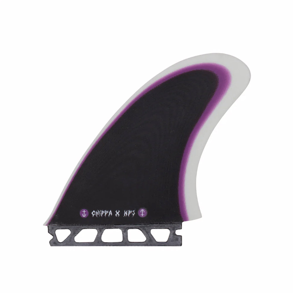 Captain Fin Co - Chippa Wilson + NPJ Twin Especial + Trailer - Large - Purple (Futures) Surfboard Fins Captain Fin Co Purple Large