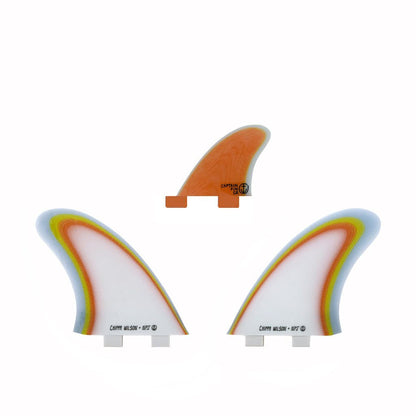 Captain Fin Co - Chippa Wilson + NPJ Twin Especial + Trailer - Large - Orange (FCS) Surfboard Fins Captain Fin Co