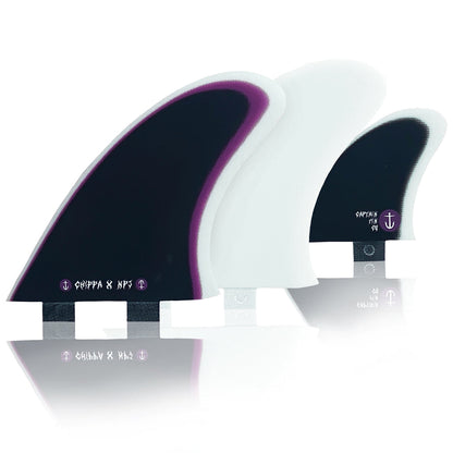Captain Fin Co - Chippa Wilson + NPJ Twin Especial + Trailer - Large - Purple (FCS) Surfboard Fins Captain Fin Co