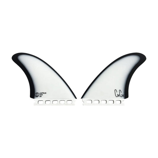 Captain Fin Co - Christenson Twin Especial - Medium - White/Black (Futures) Surfboard Fins Captain Fin Co