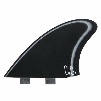 Captain Fin Co - Christenson Twin Keel Especial - Large - Black/White (FCS) Surfboard Fins Captain Fin Co Black & White Large