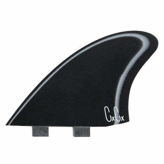 Captain Fin Co - Christenson Twin Keel Especial - Large - Black/White (FCS) Surfboard Fins Captain Fin Co Black & White Large
