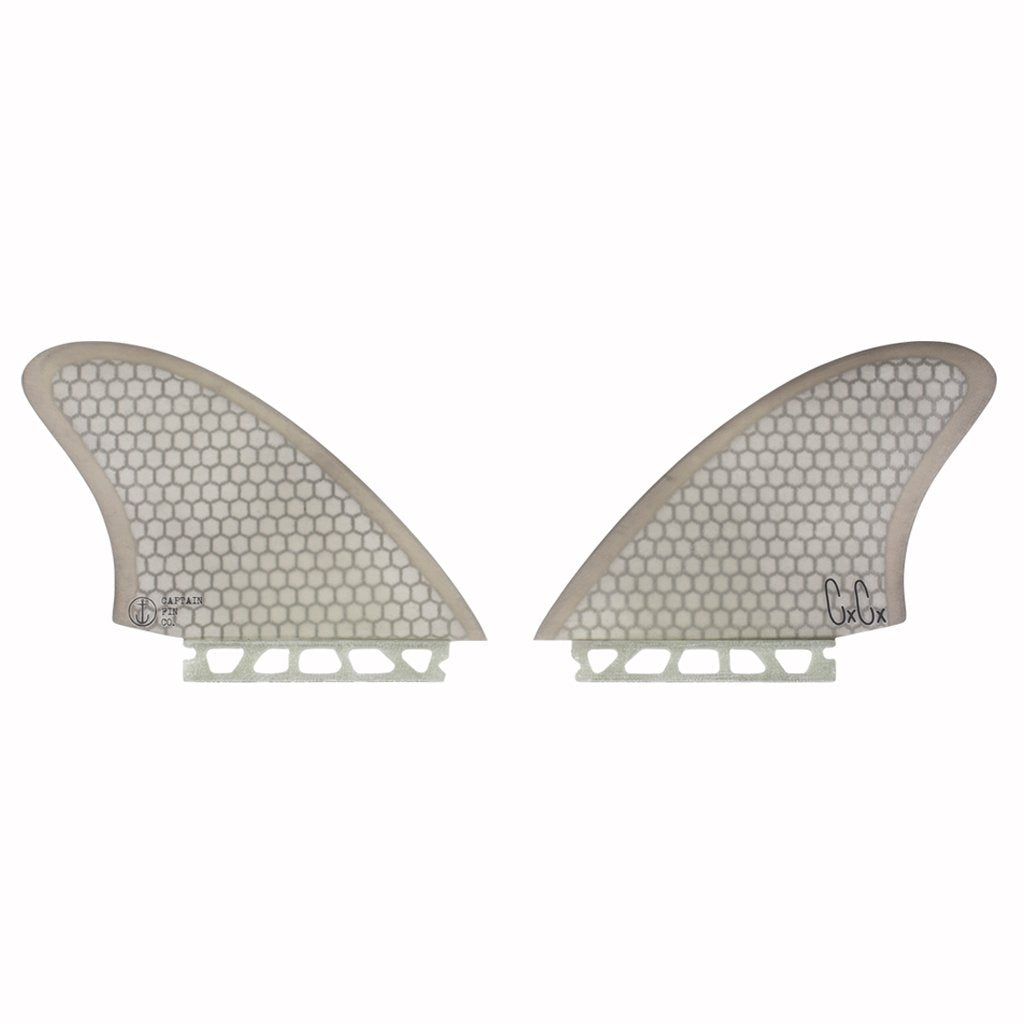 Captain Fin Co - Christenson Twin Keel Honeycomb - Large - Smoke (Futures) Surfboard Fins Captain Fin Co