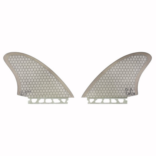 Captain Fin Co - Christenson Twin Keel Honeycomb - Large - Smoke (Futures) Surfboard Fins Captain Fin Co