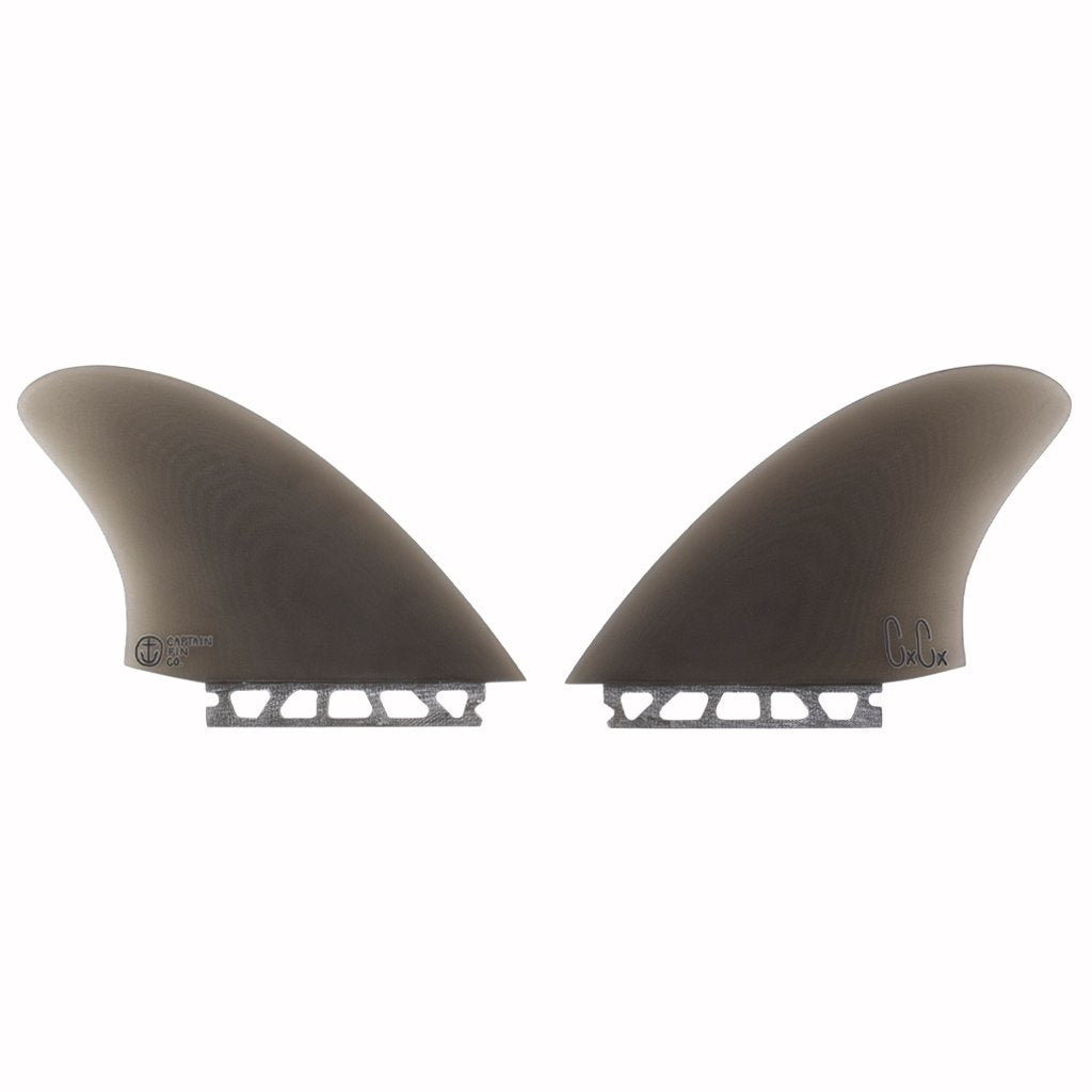 Captain Fin Co - Christenson Twin Keel - Large - Smoke (Futures) Surfboard Fins Captain Fin Co