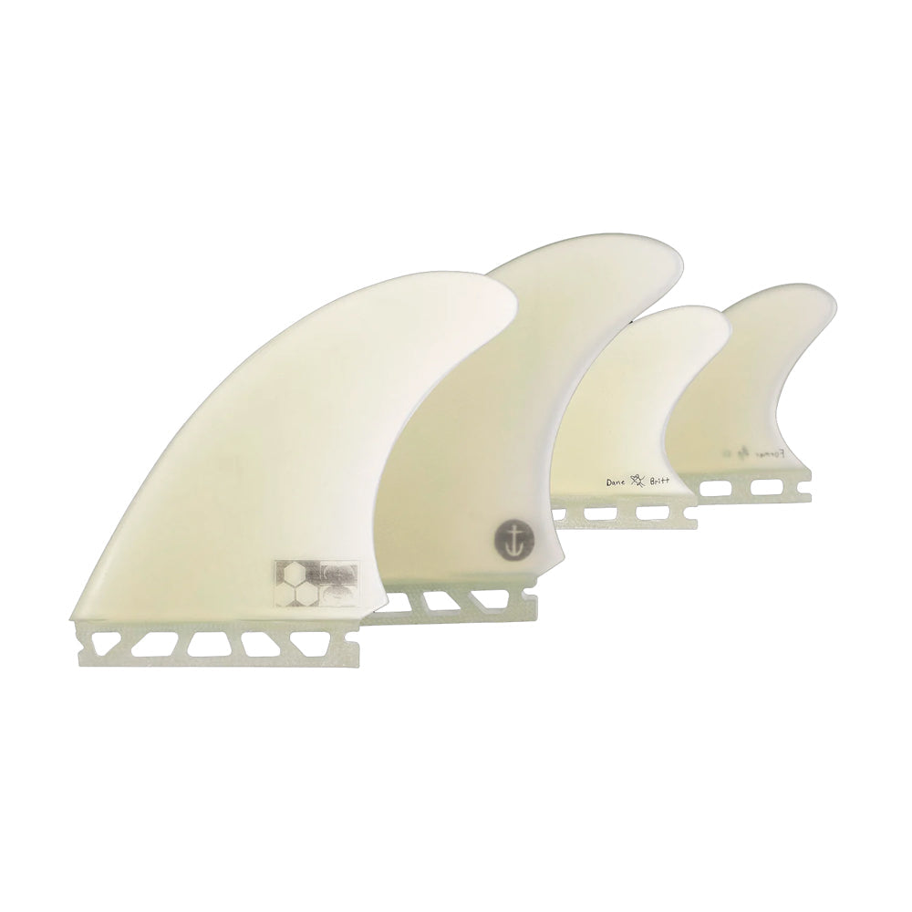 Captain Fin Co - Dane Reynolds Quad - Former Twad - Clear (Futures) Surfboard Fins Captain Fin Co