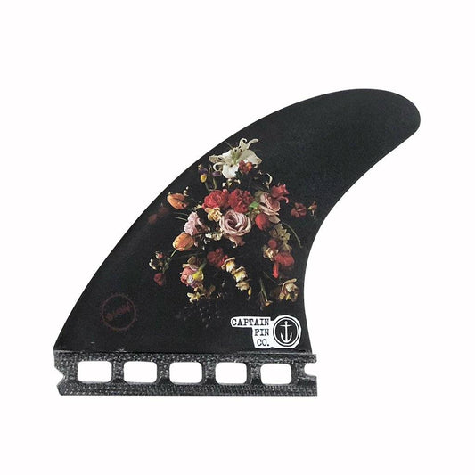 Captain Fin Co - Dion Agius Flowers Tri - Medium - Black (Futures) Surfboard Fins Captain Fin Co Black Medium
