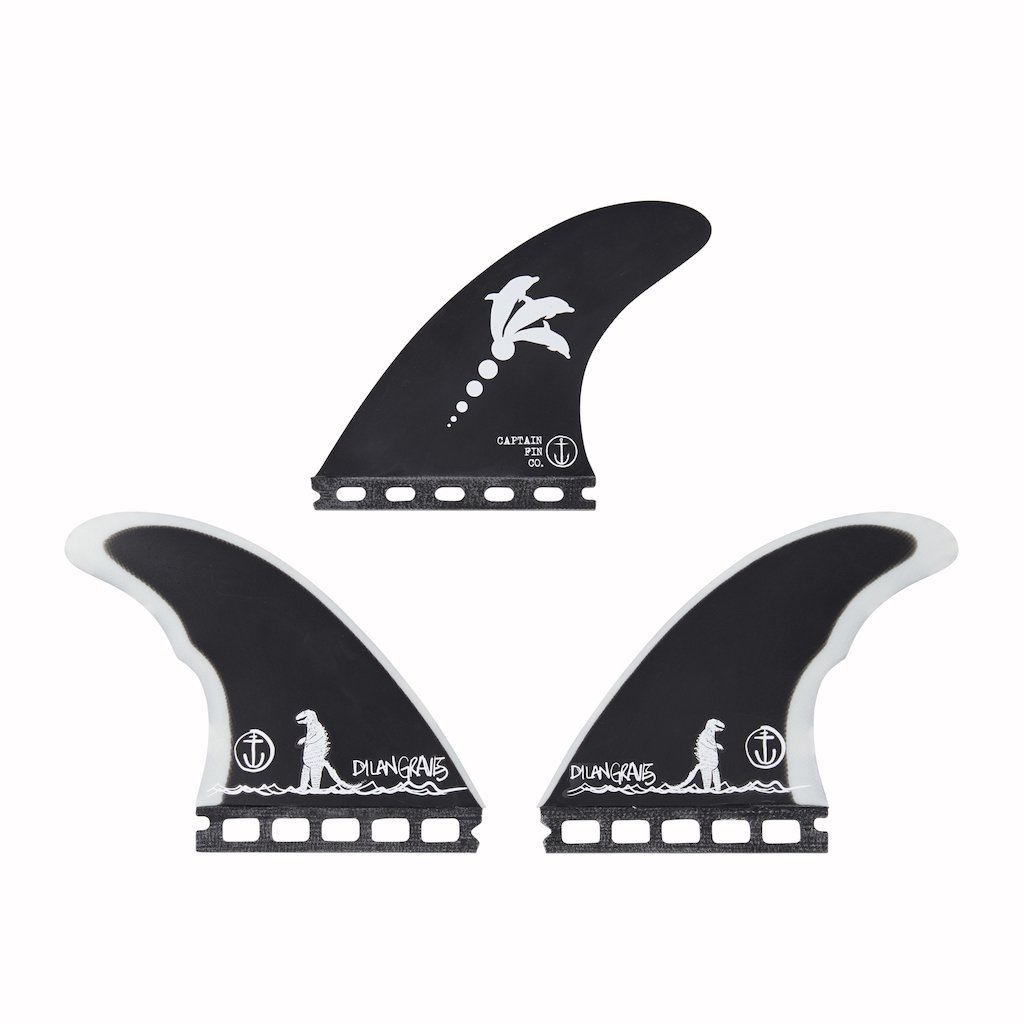 Captain Fin Co - Dylan Gravezilla Tri - Medium - Black (Futures) Surfboard Fins Captain Fin Co