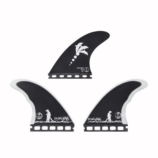 Captain Fin Co - Dylan Gravezilla Tri - Medium - Black (Futures) Surfboard Fins Captain Fin Co