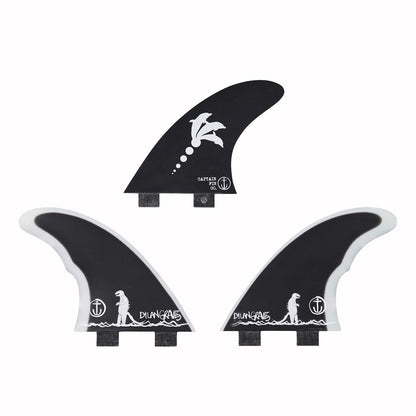 Captain Fin Co - Dylan Gravezilla Tri - Medium - Black (FCS) Surfboard Fins Captain Fin Co