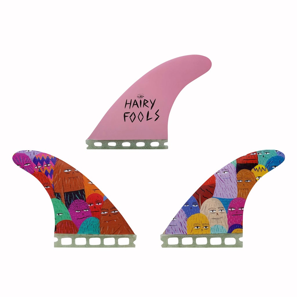 Captain Fin Co - Evan Rossell Hairy Fools Tri - Medium - Pink (Futures) Surfboard Fins Captain Fin Co