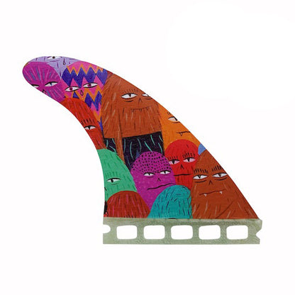 Captain Fin Co - Evan Rossell Hairy Fools Tri - Medium - Pink (Futures) Surfboard Fins Captain Fin Co