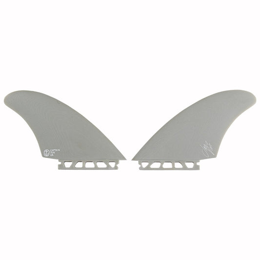 Captain Fin Co - Jeff McCallum Twin Keel - Large - Off White (Futures) Surfboard Fins Captain Fin Co