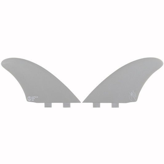 Captain Fin Co - Jeff McCallum Twin Keel - Large - Off White (FCS) Surfboard Fins Captain Fin Co