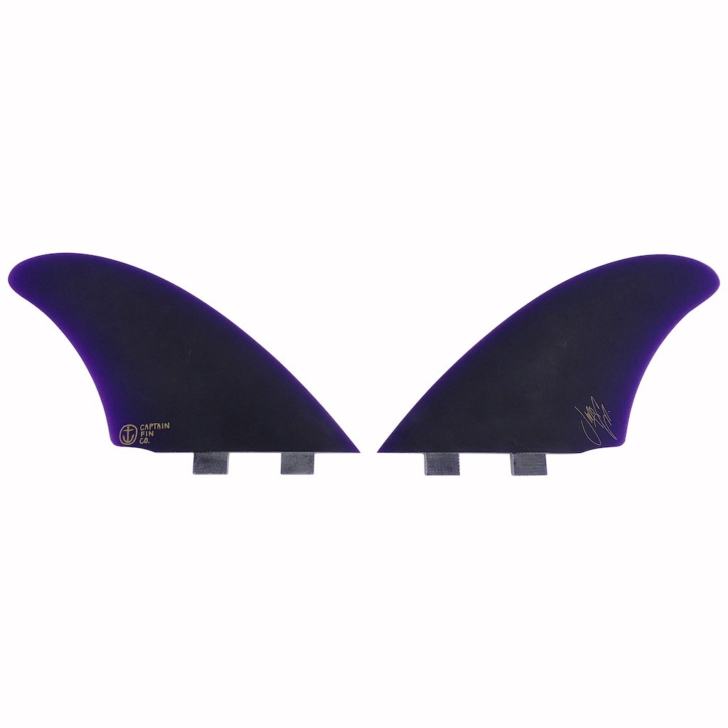 Captain Fin Co - Jeff McCallum Twin Keel - Large - Purple (FCS) Surfboard Fins Captain Fin Co