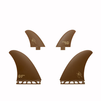Captain Fin Co - Jeff McCallum Twinzer - Medium - Brown (Futures) Surfboard Fins Captain Fin Co