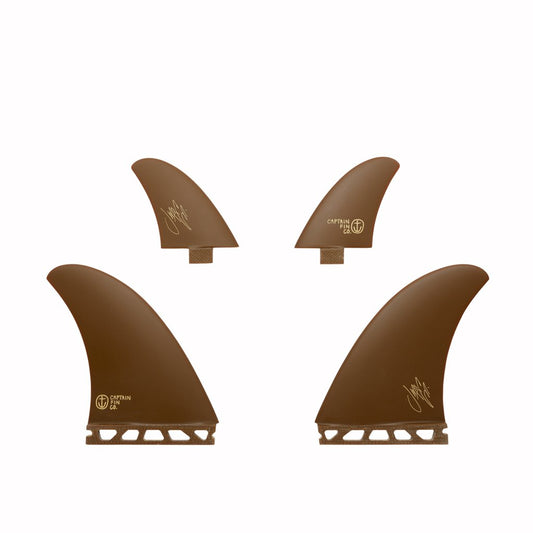 Captain Fin Co - Jeff McCallum Twinzer - Medium - Brown (Futures) Surfboard Fins Captain Fin Co