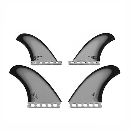 Captain Fin Co - Jeff McCallum Quad Especial - Large - Black (Futures) Surfboard Fins Captain Fin Co