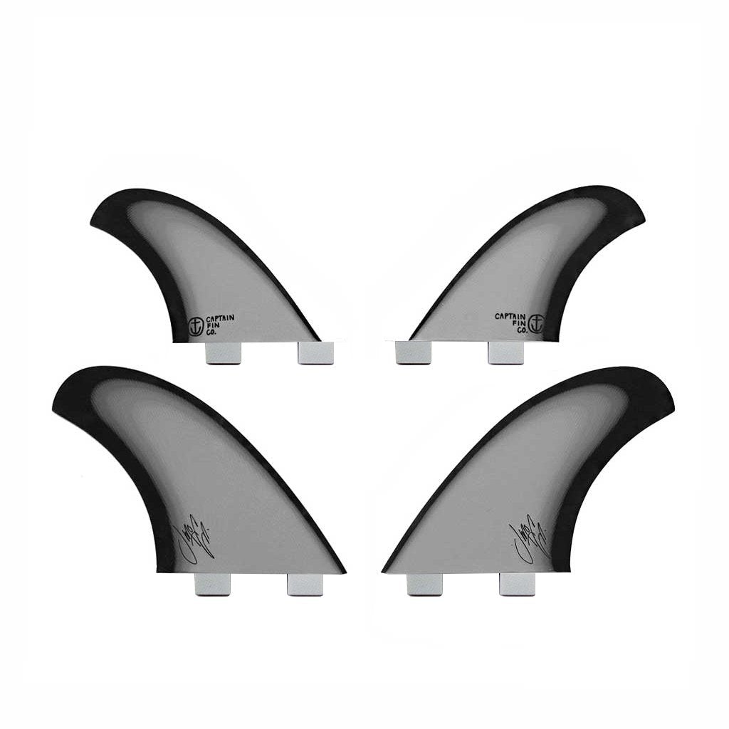 Captain Fin Co - Jeff McCallum Quad Especial - Large - Black (FCS) Surfboard Fins Captain Fin Co