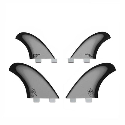 Captain Fin Co - Jeff McCallum Quad Especial - Large - Black (FCS) Surfboard Fins Captain Fin Co