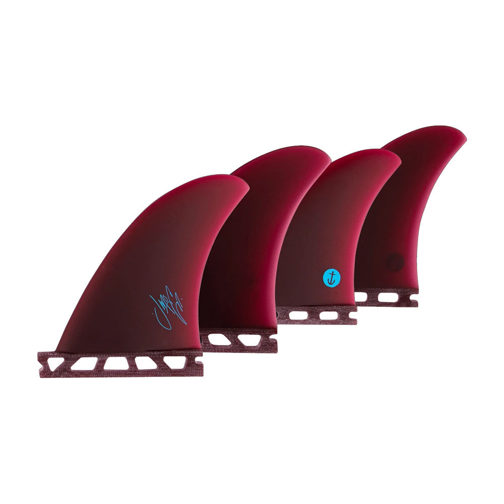 Captain Fin Co - Jeff McCallum Quad Pivot - Medium - Red (Futures) Surfboard Fins Captain Fin Co