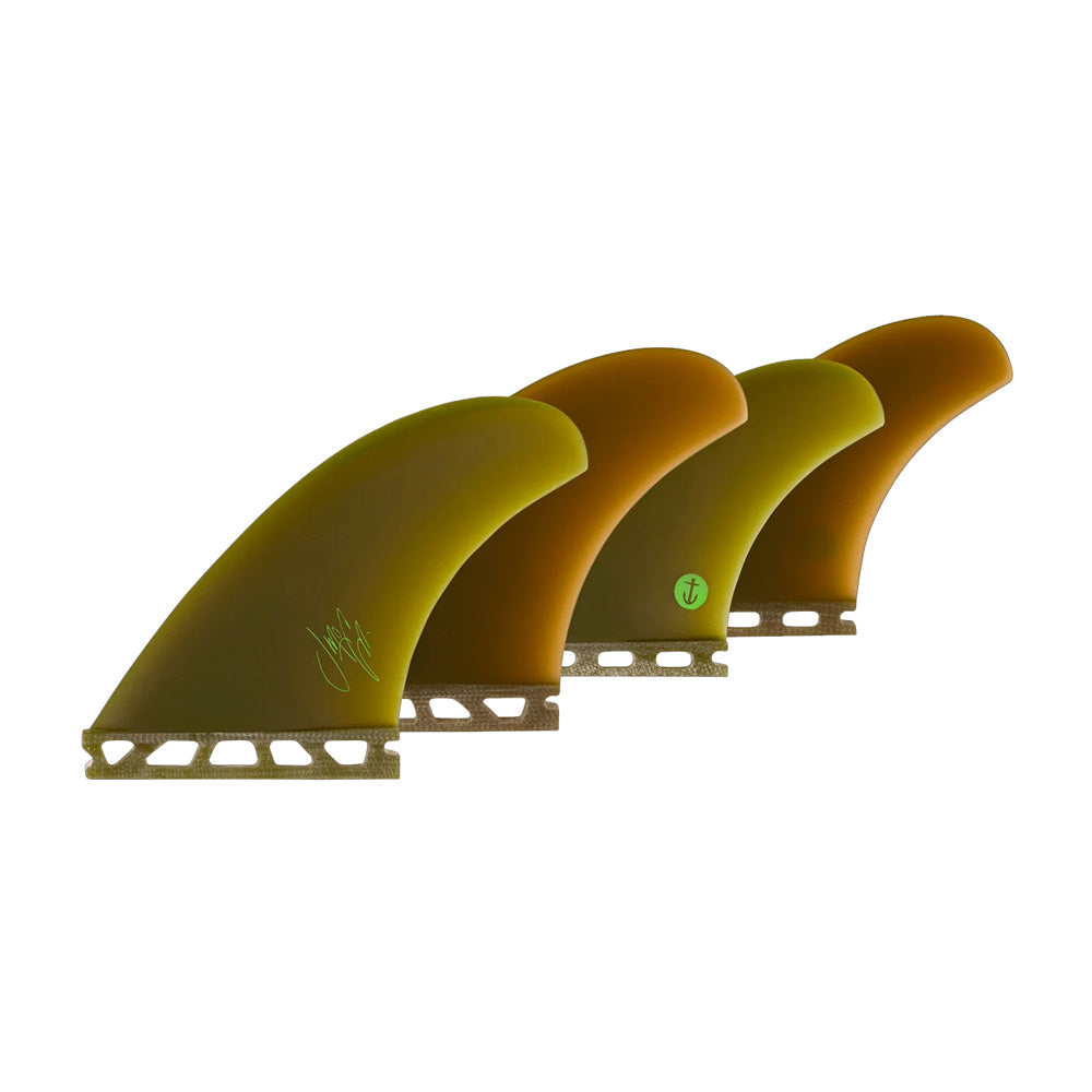 Captain Fin Co - Jeff McCallum Quad Raked - Medium - Green (Futures) Surfboard Fins Captain Fin Co