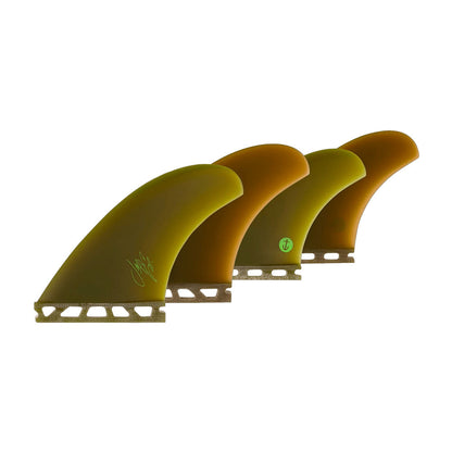 Captain Fin Co - Jeff McCallum Quad Raked - Medium - Green (Futures) Surfboard Fins Captain Fin Co