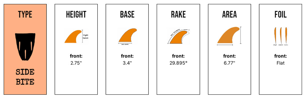 Captain Fin Co - Josh Hall Side Bites - Small - Cream (Futures) Surfboard Fins Captain Fin Co