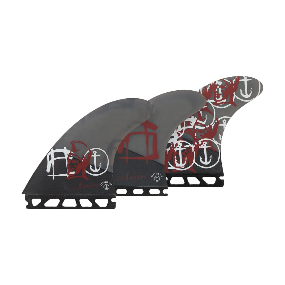 Captain Fin Co - Kai Mana Henry Tri - Large - Black (Futures) Surfboard Fins Captain Fin Co