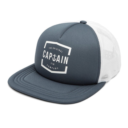 Captain Fin Co - Lynard Trucker Cap - Harbour Blue Hats Captain Fin Co Harbour Blue
