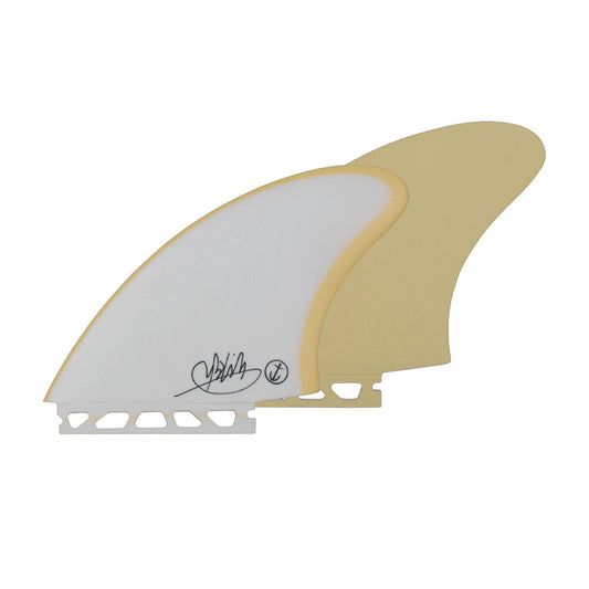 Captain Fin Co - Mikey February Twin Keel - Large - White (Futures) Surfboard Fins Captain Fin Co