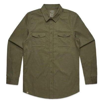 Captain Fin Co - Military Shirt - Army Surfing Captain Fin Co Army Small