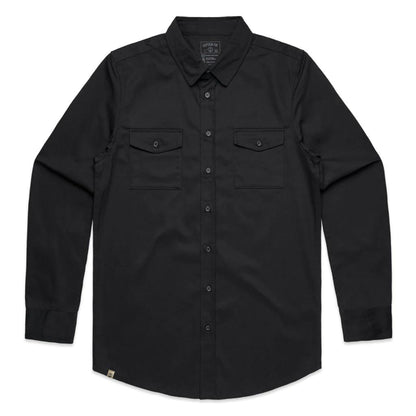 Captain Fin Co - Military Shirt - Black Surfing Captain Fin Co Black Small