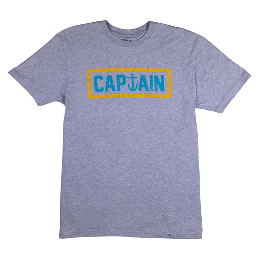 Captain Fin Co - Naval Captain Tee - Heather Grey