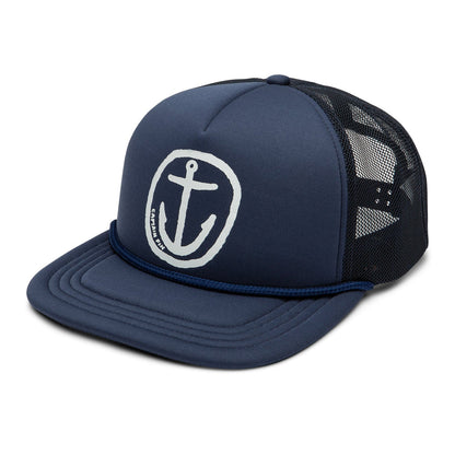 Captain Fin Co - Nuevo Anchor Trucker Cap - Navy Hats Captain Fin Co Navy