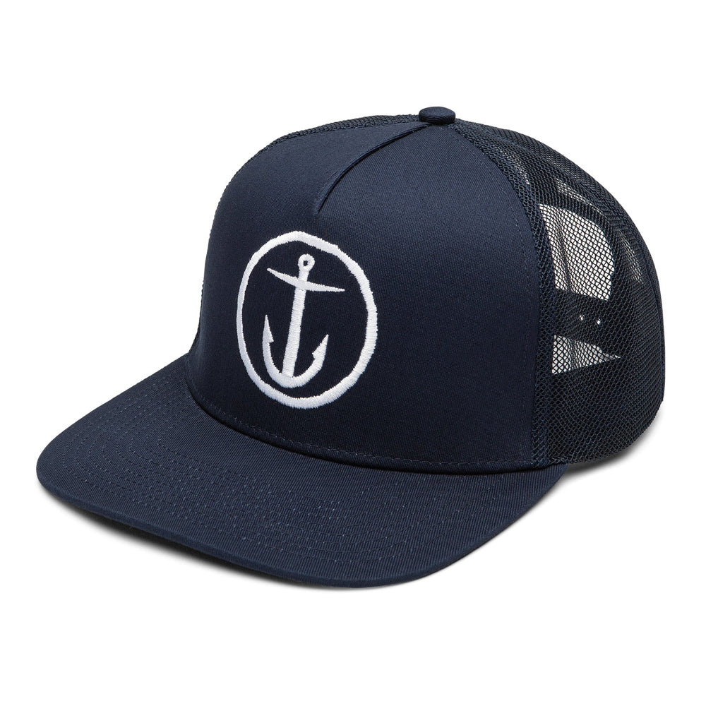 Captain Fin Co - OG Anchor Trucker Cap - Navy Hats Captain Fin Co Navy