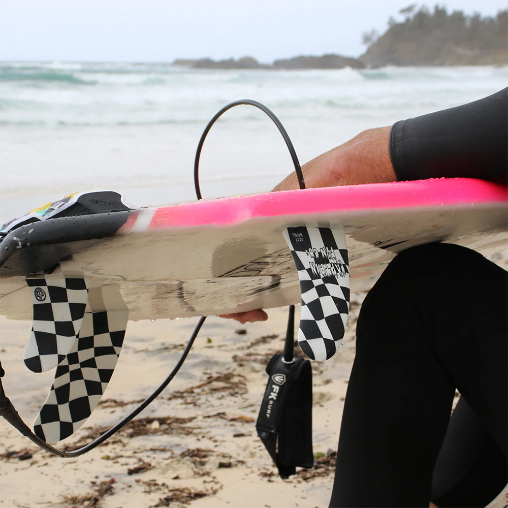 Captain Fin Co - Ozzy Wrong Twin + Trailer - Medium - Black/White (Futures) Surfboard Fins Captain Fin Co