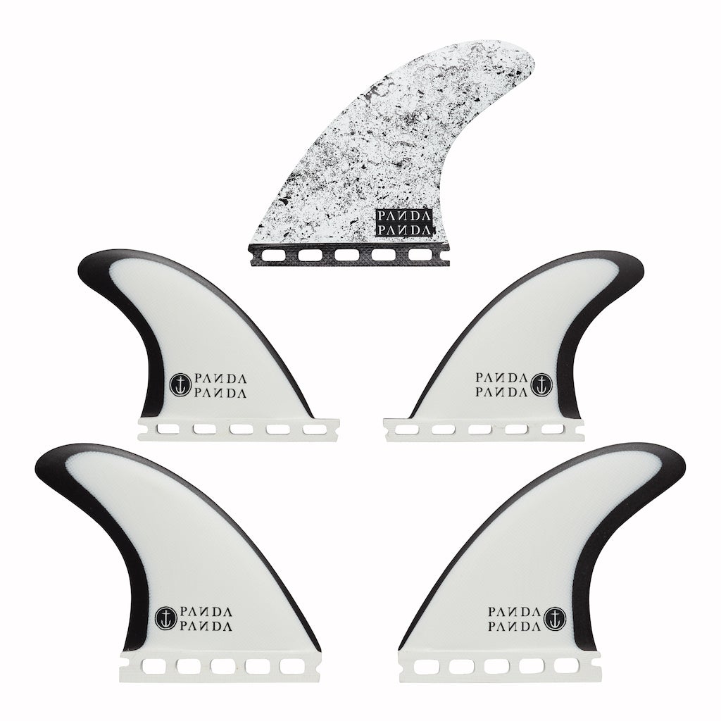 Captain Fin Co - Panda 5 Fin - Medium - Black/White (Futures) Surfboard Fins Captain Fin Co