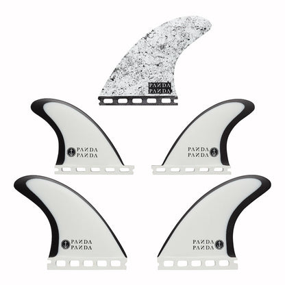 Captain Fin Co - Panda 5 Fin - Medium - Black/White (Futures) Surfboard Fins Captain Fin Co