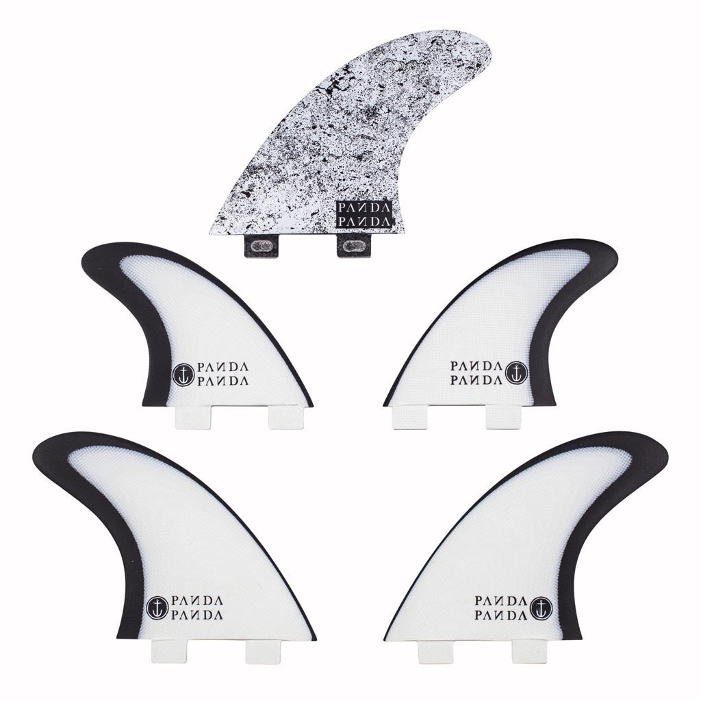 Captain Fin Co - Panda 5 Fin - Medium - Black/White (FCS) Surfboard Fins Captain Fin Co