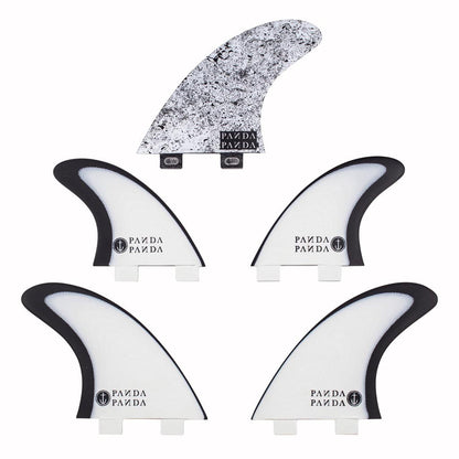 Captain Fin Co - Panda 5 Fin - Medium - Black/White (FCS) Surfboard Fins Captain Fin Co