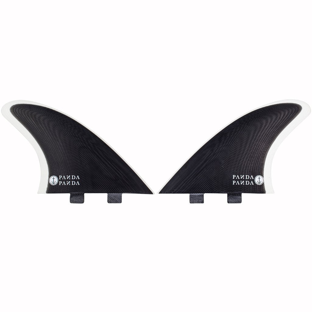 Captain Fin Co - Panda Twin Keel - Medium - Black/White (FCS) Surfboard Fins Captain Fin Co
