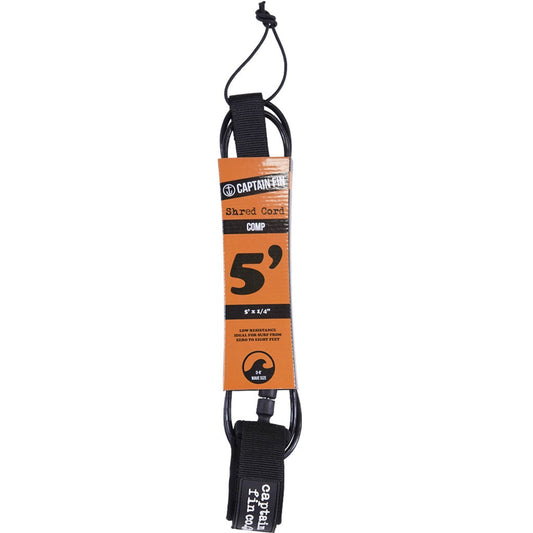 Captain Fin Co - Shred Cord - 5' Comp - Black