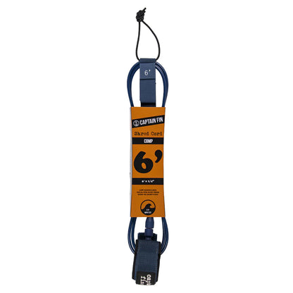 Captain Fin Co - Shred Cord - 6' Comp - Navy Surf Leashes Captain Fin Co
