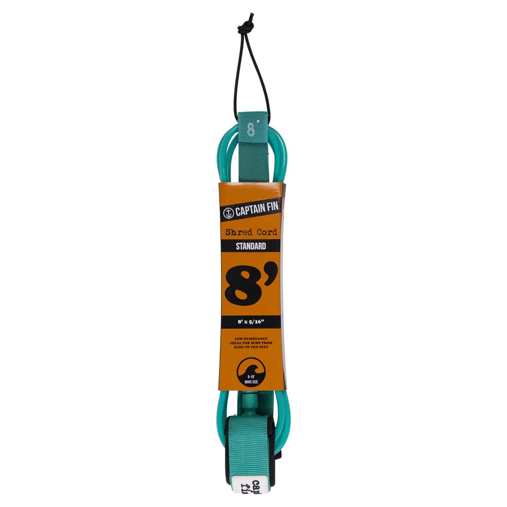 Captain Fin Co - Shred Cord - 8' Standard - Teal