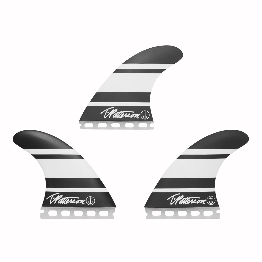Captain Fin Co - Timmy Patterson Tri - Medium - Black/White (Futures) Surfboard Fins Captain Fin Co