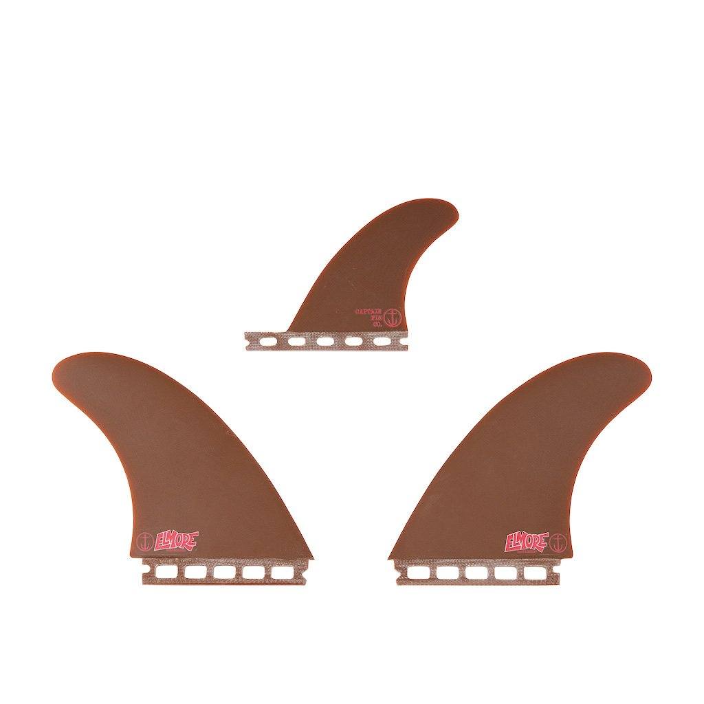 Captain Fin Co - Troy Elmore Twin + Trailer - Medium - Brown (Futures) Surfboard Fins Captain Fin Co