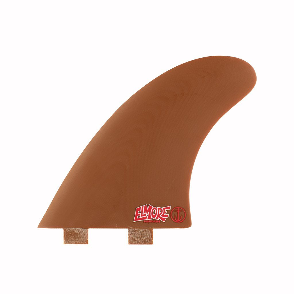 Captain Fin Co - Troy Elmore Twin + Trailer - Medium - Brown (FCS) Surfboard Fins Captain Fin Co Brown Medium