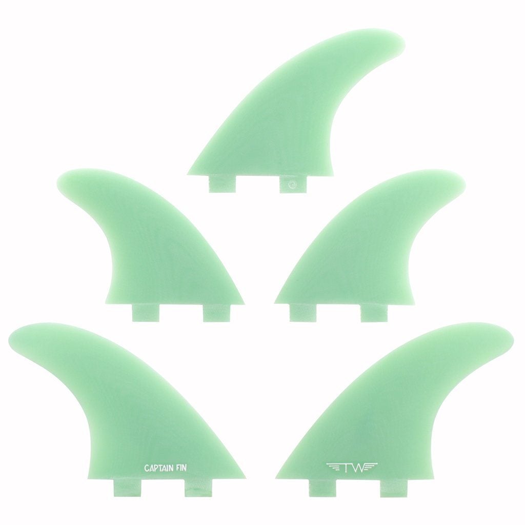 Captain Fin Co - Tyler Warren 5 Fin - Large - Teal (FCS) Surfboard Fins Captain Fin Co